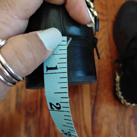 Steve Madden Black Ringo Leather Ankle Boots Size 8M Gold Braid 1in Biker Combat - Picture 10 of 17